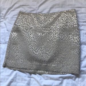 Express gold mini skirt